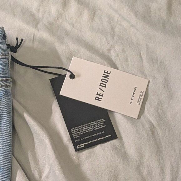 👖 MSRP $265 RE/DONE Comfort Stretch 90's High Rise Ankle Crop Jean Size 27 - Picture 7 of 12